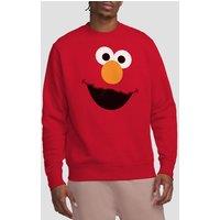 Sesame Street Elmo Face Sweatshirt, Red | Size: Small