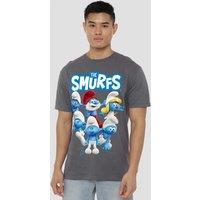 The Smurfs Smurfs Group Shot T-Shirt, Charcoal | Size: 4XL