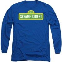 Sesame Street Logo Long Sleeve T-Shirt, Royal | Size: 2XL