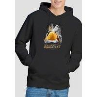 Bruce Lee Yellow Dragon Hoodie, Black | Size: Small