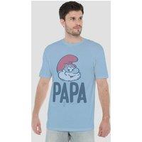 The Smurfs Papa Smurf Papa T-Shirt, Light Blue | Size: 2XL