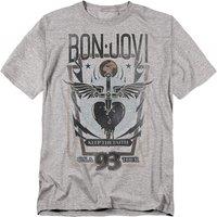 Bon Jovi Keep The Faith T-Shirt, Athletic Heather in Grey | Size: XL