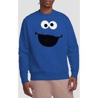 Sesame Street Cookie Monster Face Sweatshirt, Royal | Size: Small