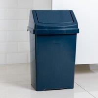Wham High Grade 25L Plastic Flip Top, 25Ltr Medium Waste Bin in Navy