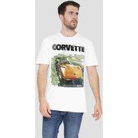 Chevrolet Chevy Corvette Poster Vintage T-Shirt, White | Size: XL