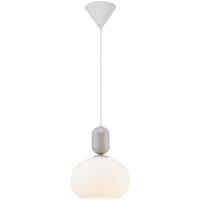 Nordlux Notti Pendant Light Grey Glass Livingroom E27 Mains 20cm