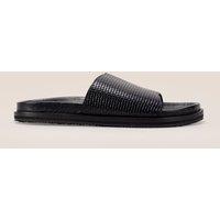 Oswin Hyde Men's Tito Brown Leather Sandals in Black | Size: 12