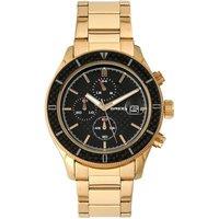 Breed Men's Maverick Chronograph Leather-Band Watch with Date in Gold