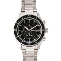 Breed Men's Maverick Chronograph Leather-Band Watch with Date in Silver