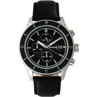 Maverick Chronograph Leather-Band Watch with Date