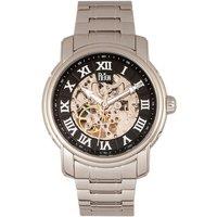 Reign Men's Kahn Automatic Skeleton Bracelet Watch in Black