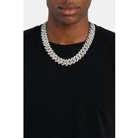 Cernucci Men's 19mm Prong Cuban Chain in Metallic Silver | Size: 18 inches