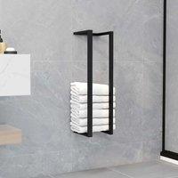 Berkfield Home Towel Rack Black 12.5x12.5x60 cm Iron