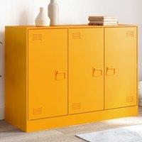 Berkfield Home Sideboard Mustard Yellow 99x39x73 cm Steel | Size: 99 x 39 x 73 cm