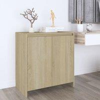 Berkfield Home Sideboard Sonoma Oak 70x41x75 cm Engineered Wood in Beige | Size: 70 x 41 x 75 cm