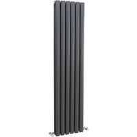 Balterley Embrace Vertical Double Panel Radiator, 1500mm x 354mm - Anthracite in Grey