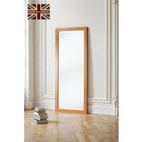 Yearn Mirrors Oak Effect Full Length Slim Framed Bevelled Mirror in Light Oak