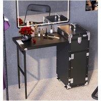 Rolling Manicure Table Nail Desk Makeup Train Case