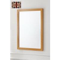 Yearn Mirrors Oak Effect Slim Framed Bevelled Mirror in Light Oak