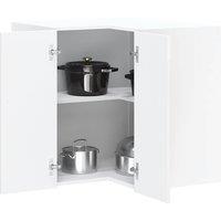 Berkfield Home Kitchen Wall Corner Cabinet Kalmar High Gloss White Engineered Wood