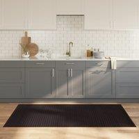 Berkfield Home Rug Rectangular Dark Brown100x200 cm Bamboo in Brown | Size: Medium