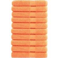 Premium Towels SOLUND 10 pcs Orange 100x200 cm 600 gsm