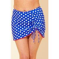 Beachcomber Women's Ruched Swim Skirt With Sewn In Brief in Cobalt | Size: 20