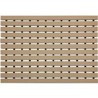 Nicoman PVC Duckboard Anti Slip Shower Mat Bath Mat 61cm x 43cm in Beige | Size: 61 cm x 43 cm