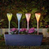 Marco Paul 4 Pack of Multi Coloured Solar Powered Stake Lights 43cm