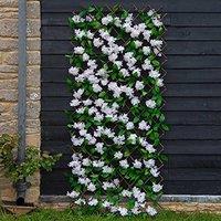 Marco Paul 180 x 60cm Artificial Flower Wall Trellis - Cherry Blossom in Green | Size: 180 x 60 cm