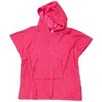 H2O Girl's Hooded Beach Poncho Towel Robe in Cerise | Size: 18-36 m