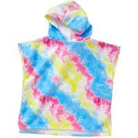 H2O Girl's Tie Dye Hooded Beach Poncho Towel Robe | Size: 18-36 m