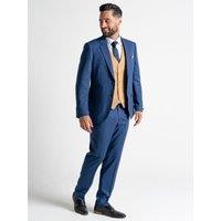 V2 Classic Men's Charlie - Royal Blue Jacket With Camel Waistcoat | Size: 44R