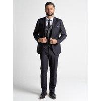 V2 Classic Men's Charlie - Black Blazer With Grey Waistcoat | Size: 42R
