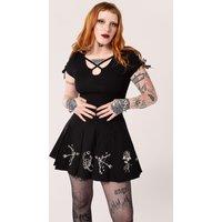 Hell Bunny Women's Astrology Pleated Mini Skirt Black | Size: XL