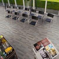Vinyl Flooring UK Dark Brown Wood Effect 2.8mm Sheet Vinyl Flooring in Grey | Size: 3000mm x 1000mm