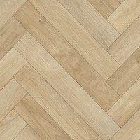 Vinyl Flooring UK Light Beige Herringbone Wood Effect 2.8mm Vinyl Flooring Sheet | Size: 3000mm x 4000mm