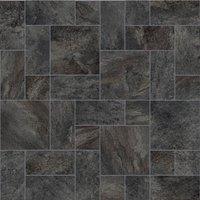 Vinyl Flooring UK Black Stone Effect 3.8mm Felt Backed Vinyl Flooring Sheet | Size: 3000mm x 3000mm