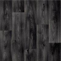 Vinyl Flooring UK Black Wood Effect 3.8mm Felt Backed Vinyl Flooring Sheet | Size: 3000mm x 6000mm