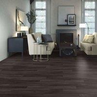 Vinyl Flooring UK Black Wood Effect 2.8mm Cushion Backed Vinyl Flooring Sheet | Size: 4000mm x 7000mm
