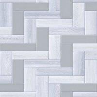 Vinyl Flooring UK Grey Herringbone Wood Effect 2.6mm Sheet Vinyl | Size: 3000mm x 6000mm
