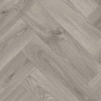 Vinyl Flooring UK Grey Herringbone Wood Effect 2.8mm Sheet Vinyl | Size: 2000mm x 7000mm