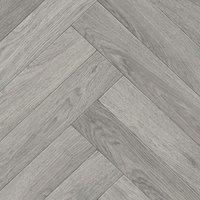 Vinyl Flooring UK Grey Herringbone Wood Effect 2.8mm Sheet Vinyl Flooring | Size: 3000mm x 7000mm