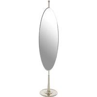 Orsina Stylish Design Oval Mirror, Mid Century Hallway Mirror, Elegant in Silver
