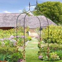Marco Paul 2.9m Metal Minster Garden Archway Trellis in Black