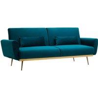 Orsina Functional Green Velvet Sofa Bed, Comfortable Pull Out Sofa Bed For Livingroom, Modern Style Sofa Bed