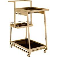 Orsina Novo 3 Tier Gold Finish Trolley