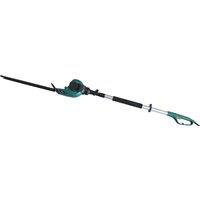 Alivio 450W Corded Pole Hedge Trimmer - 555mm Blade 4-Position Pivoting Head in Green