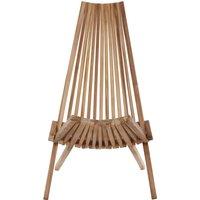 Orsina Wooden Lounge Chair, High Back Wooden Chair, Easy to Clean in Natural