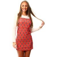 Cutie London Women's Check Pinafore Dress in Red | Size: 10